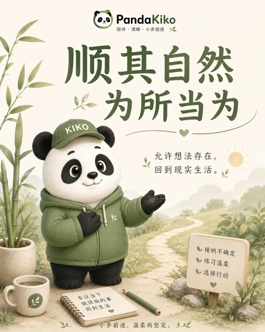 顺其自然,为所当为 · 允许想法存在,回到现实生活